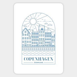 Copenhagen Denmark - Navy Magnet